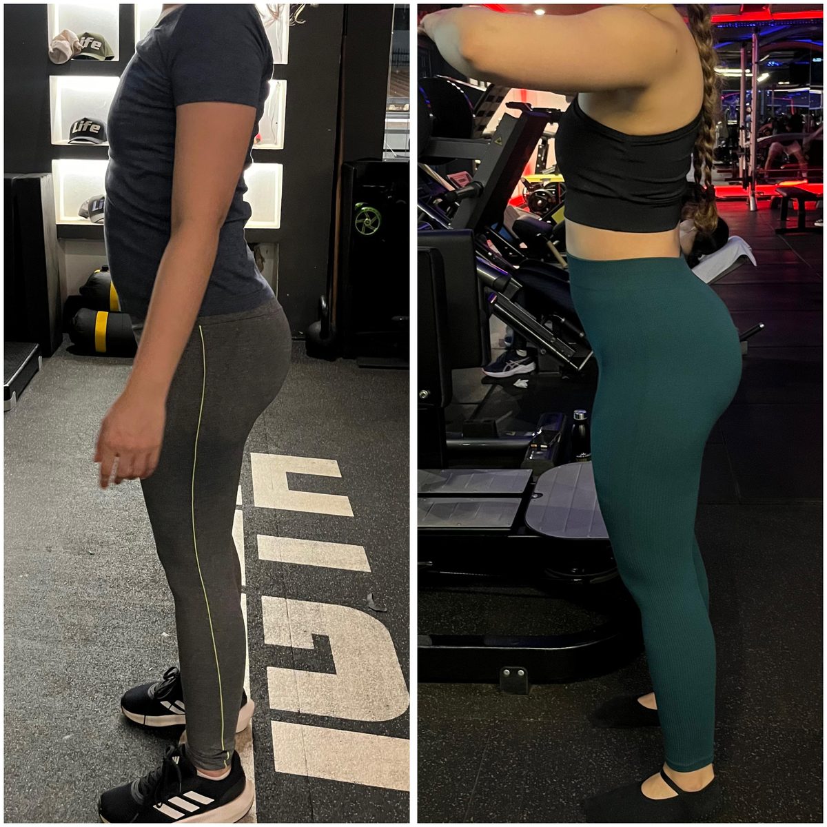 Transformação de Sara Medeiros: ganho de massa muscular e definição após acompanhamento